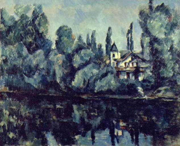 En la orilla del río Marne Paul  Cézanne